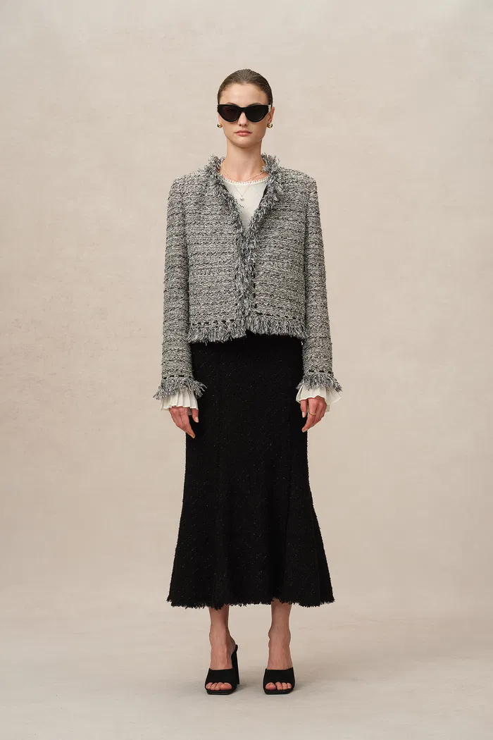 Marcela Coat in Coarse Wool Tweed