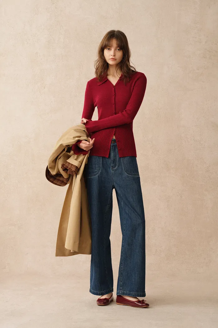900-katia-red-beige-wavy-cuff-fitted-collared-cardigan-in-stretchy-merino-wool-cable-knit-1.webp