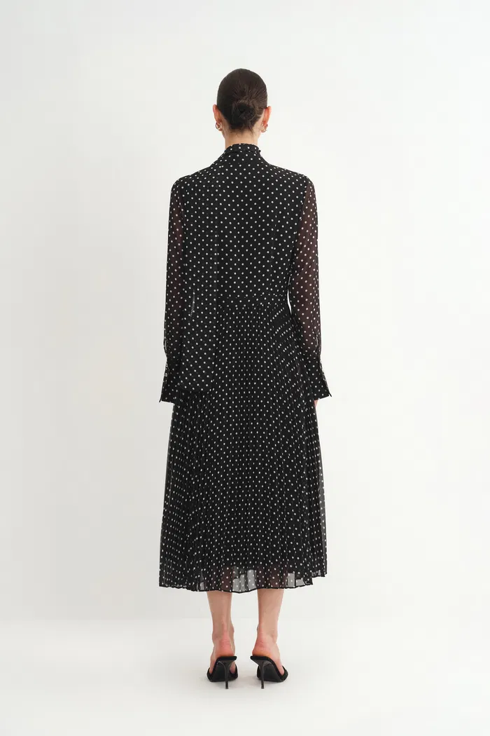 Ellie Polka Dot Dress in Chiffon