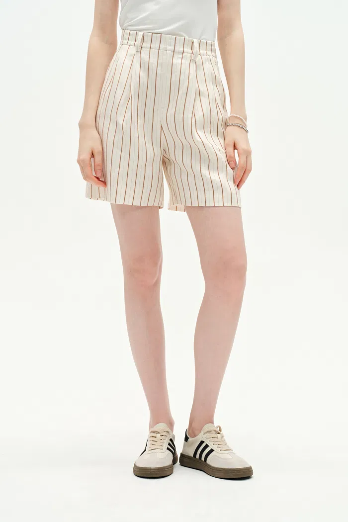 Blakeney Striped Suit Shorts in Linen