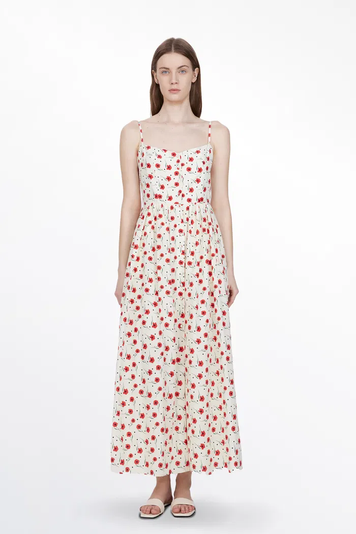 Este Cami Dress in Silk Cotton